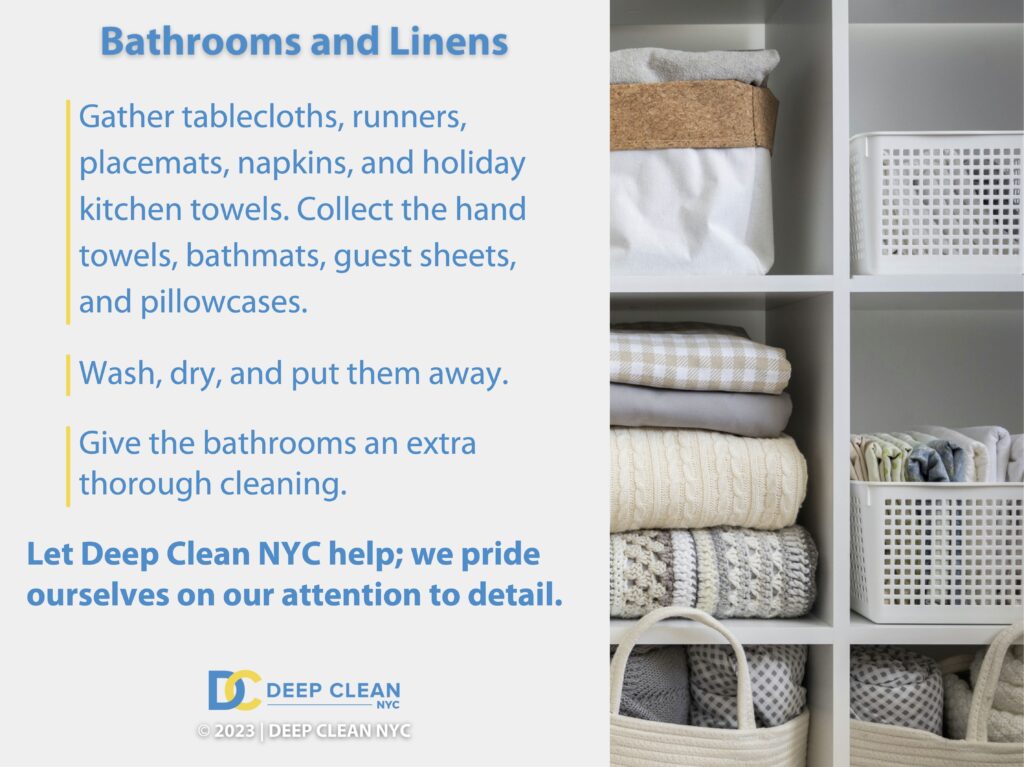 Callout 4: Organized linen shelves with towels and baskets- Bathroom and lines storage tips