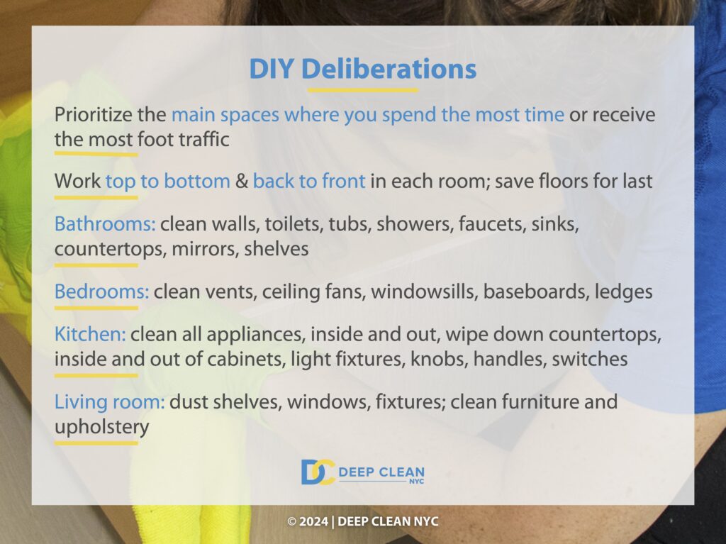 Callout 2: DIY deliberations for cleaning- six professional tips listed