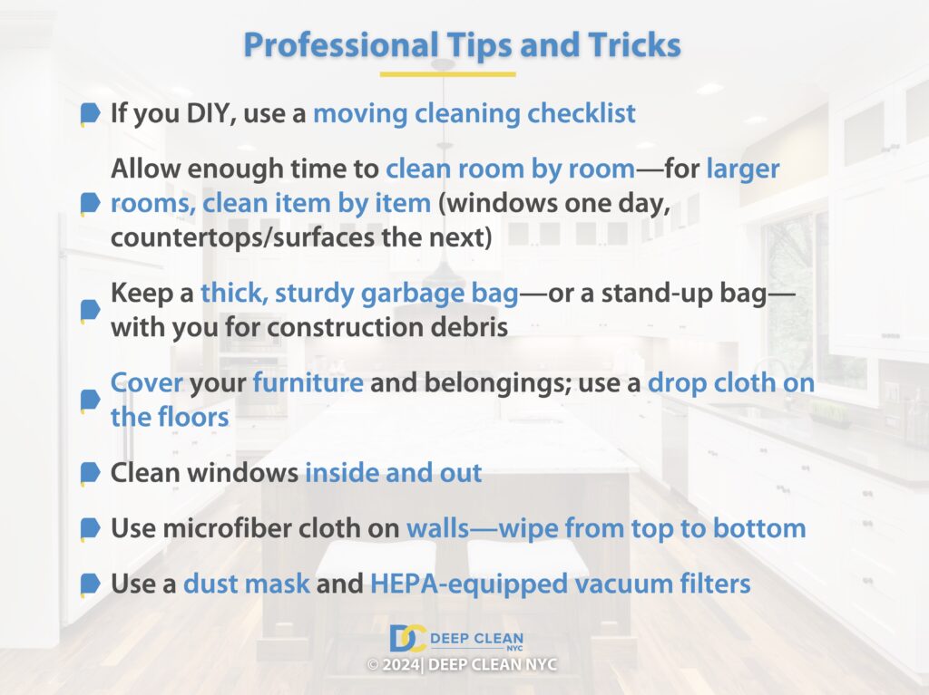 Callout 4: Professional tips and tricks for move-in cleaning - seven listed